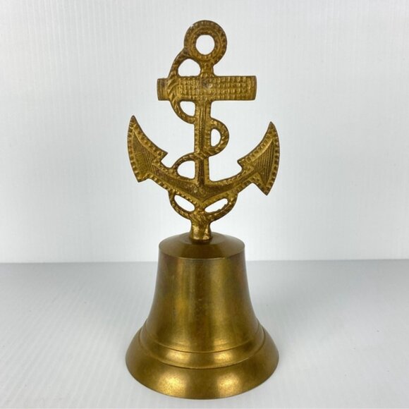 Nautical Brass Bell collection Lot of 4 Lobster Whale Anchor - Picture 2 of 11